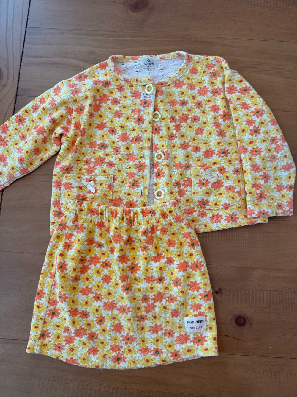 Pompiere Kid Club Yellow & Orange Floral Kids Set